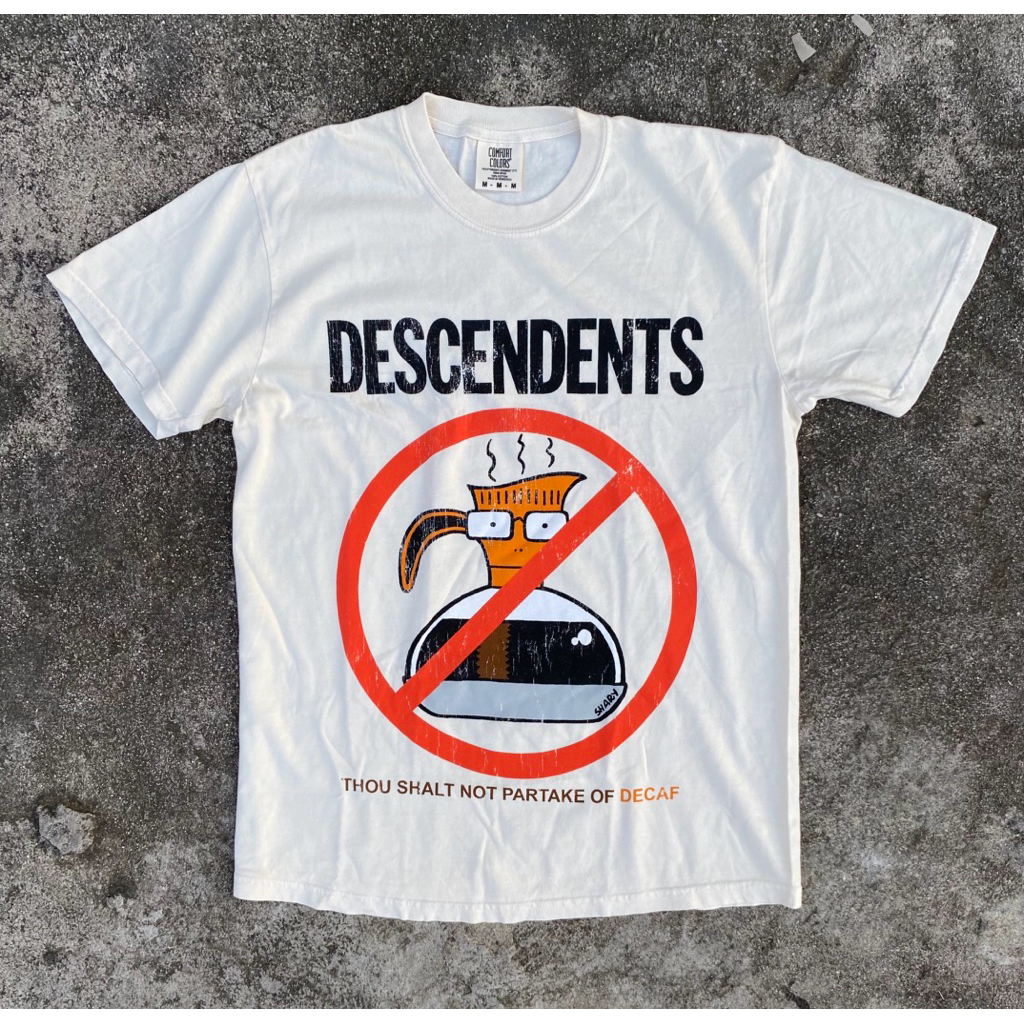 Kaos import original Band Descendents Decaf ivory color