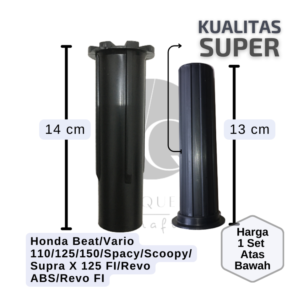 Cover Plastik Slongsong Atas Bawah Shock Belakang Honda Beat Vario 110 125 150 Scoopy Genio Supra X 