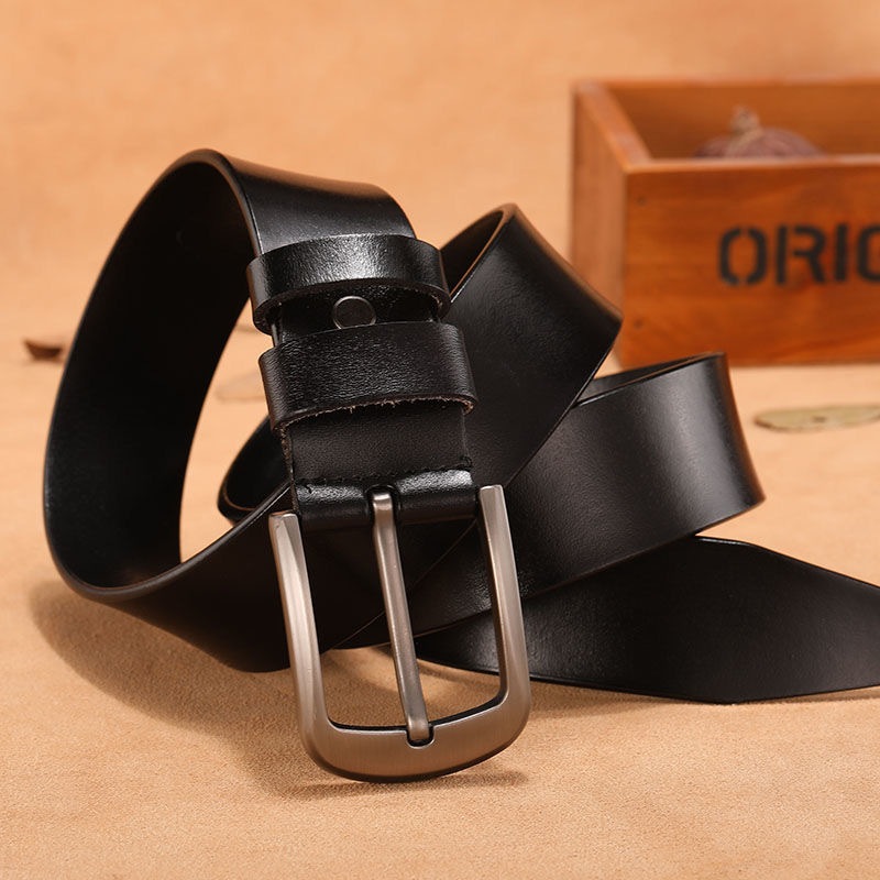 SABUK IKAT PINGGANG PRIA  ASLI PRIA UNTUK CELANA SANTAI ANAK MUDA GESPER PIN SABUK BISNIS