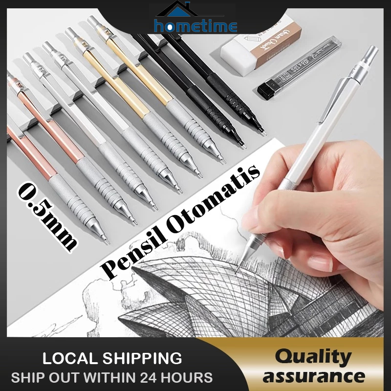 

0.5 MM Pensil Mekanik Metal Mechanical Drafting Pencil Dengan Pusat Gravitasi Rendah Untuk Sekolah / Kantor - Pensil Mekanik Pentel Pencil Graph Gear 500