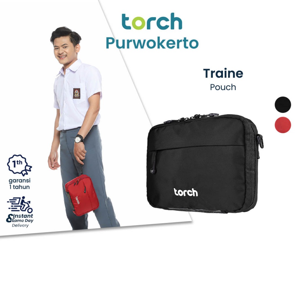 TORCH Traine Tas Selempang Pria Wanita Unisex Pouch Mini Anti Air Sekolah Kuliah Kerja