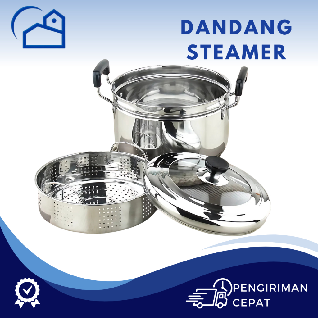 HOMESTATION - Steamer Panci Kukus Stainless Jumbo Dandang Stainless Steel Dandang Serbaguna