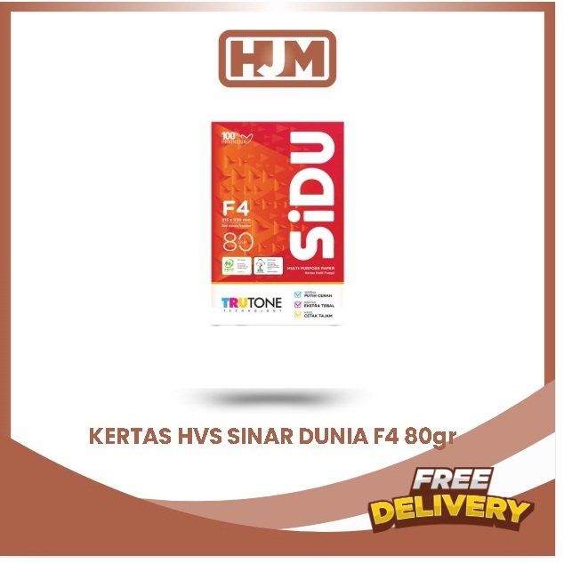 

KERTAS HVS SIDU SINAR DUNIA F4 80 GSM