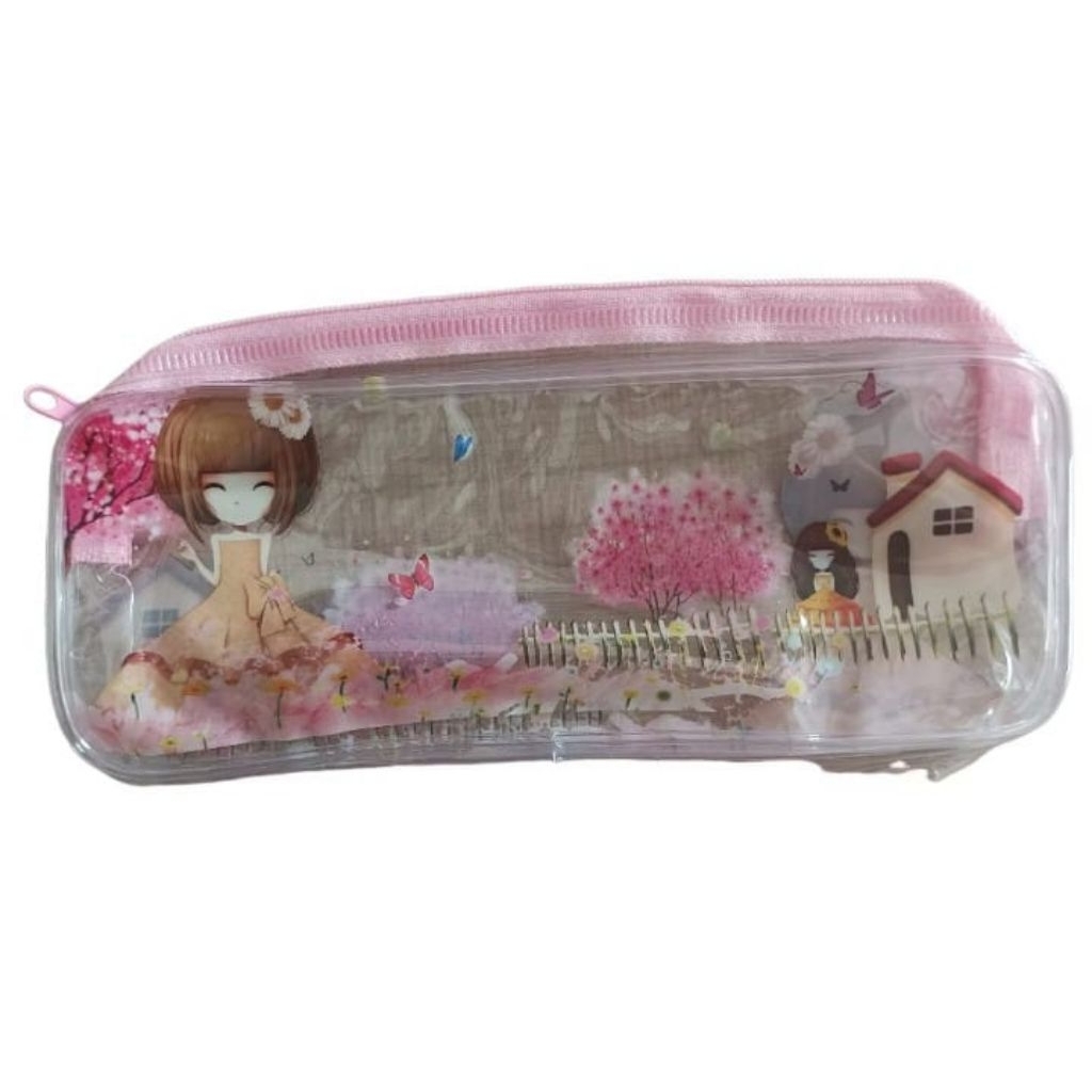 

Tempat Pensil Aesthetic Kotak Pensil Transparant 20 X 10 Cm