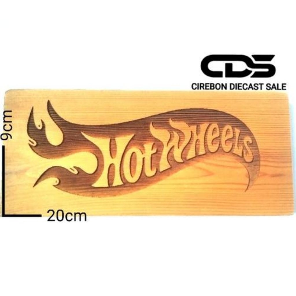 Hot Wheels Classic Logo Sign - Wood