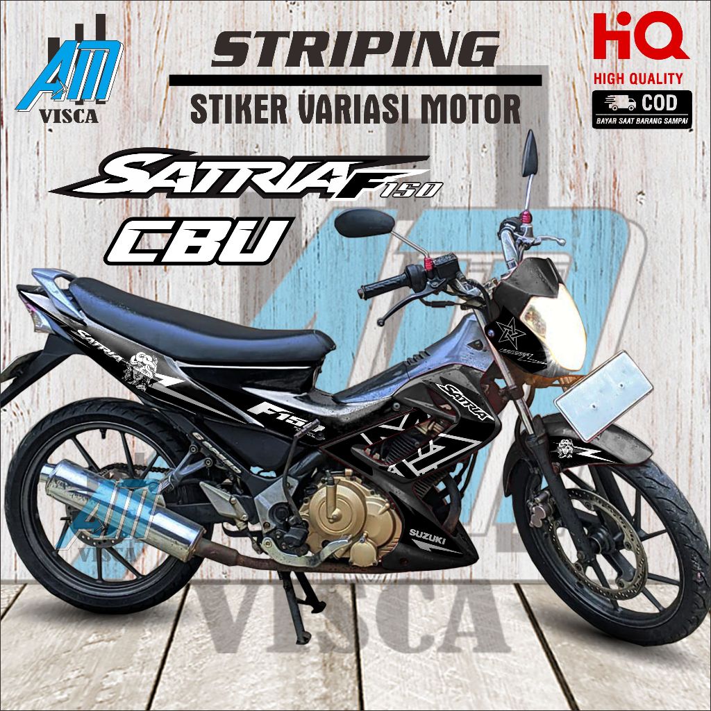 Striping Satria Fu Cbu 2004 Stiker Variasi Motor Suzuki Satria Fu 150 Cbu Desain Mendusa