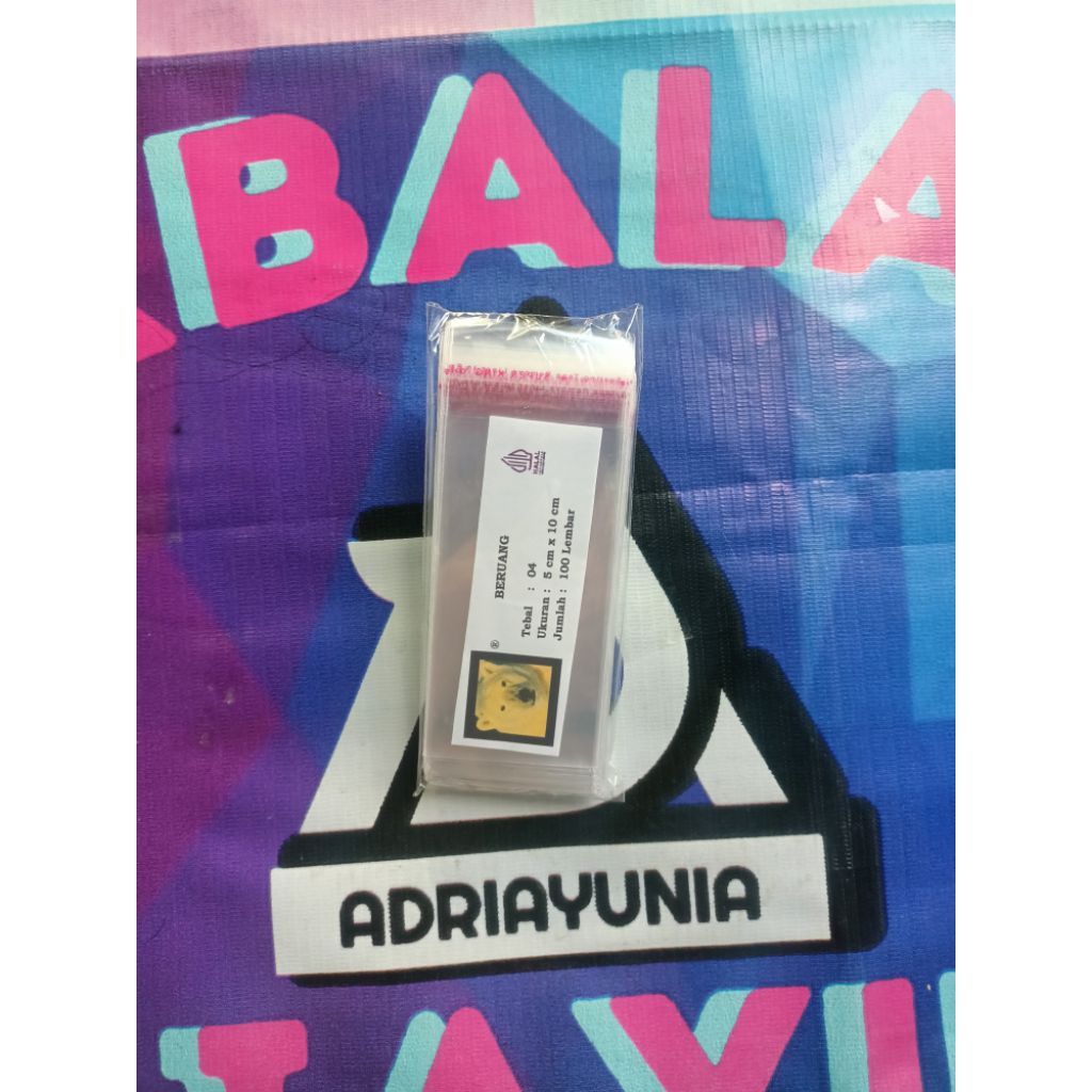 Plastik OPP 5 x 10 cm seal - Plastik Opp 5x10 cm TEBAL