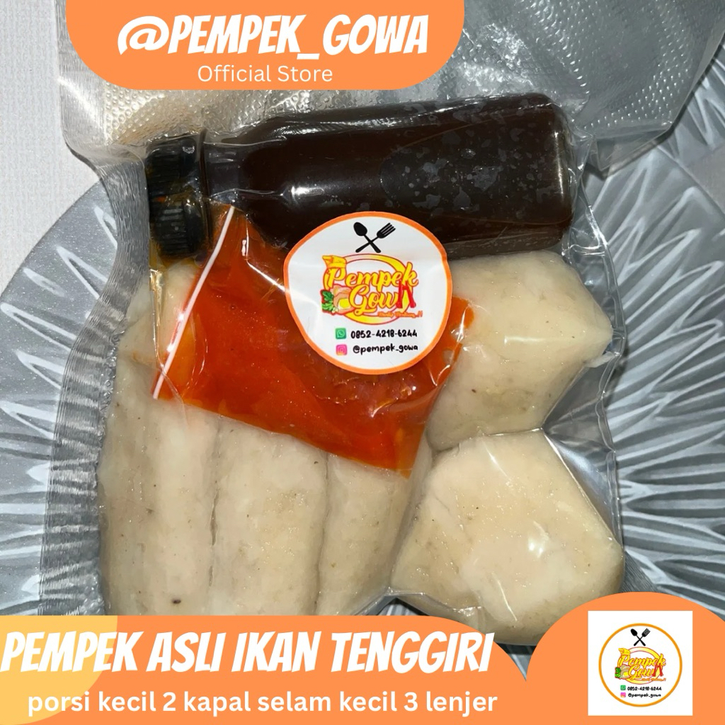 

Pempek Gowa Porsi Kecil Asli Ikan Tenggiri 100%