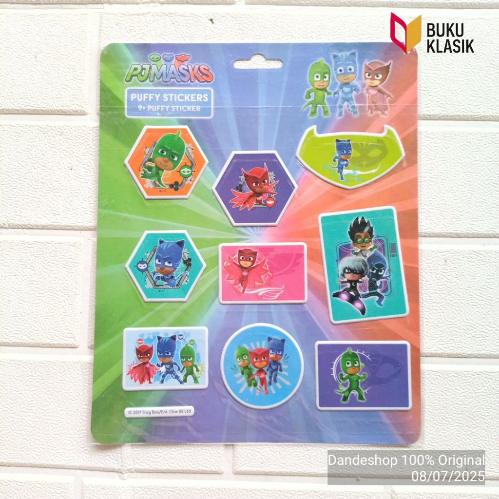 

PJ Masks Puffy Stickers --- Stiker PJmasks