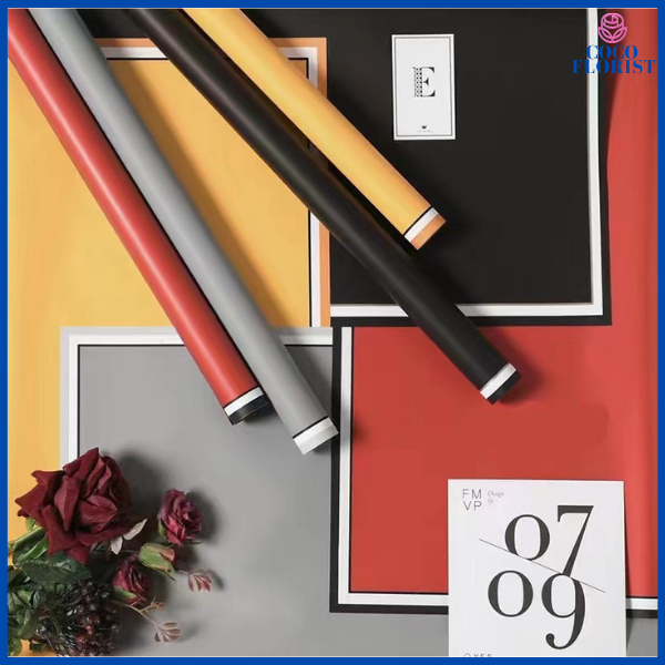 

Kertas Buket Double Frame Border Line Cellophane Flower Wrapping KB6102