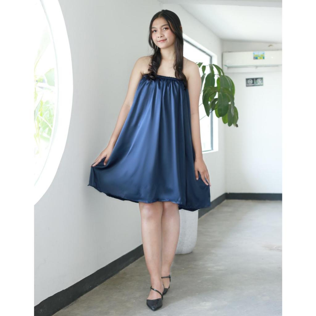 Obral Kemben Spa Katun Lembut Nyaman Warna ( Navy ) | Kemben Spa PENDEK SATIN VELVET Facial Lulur Ra