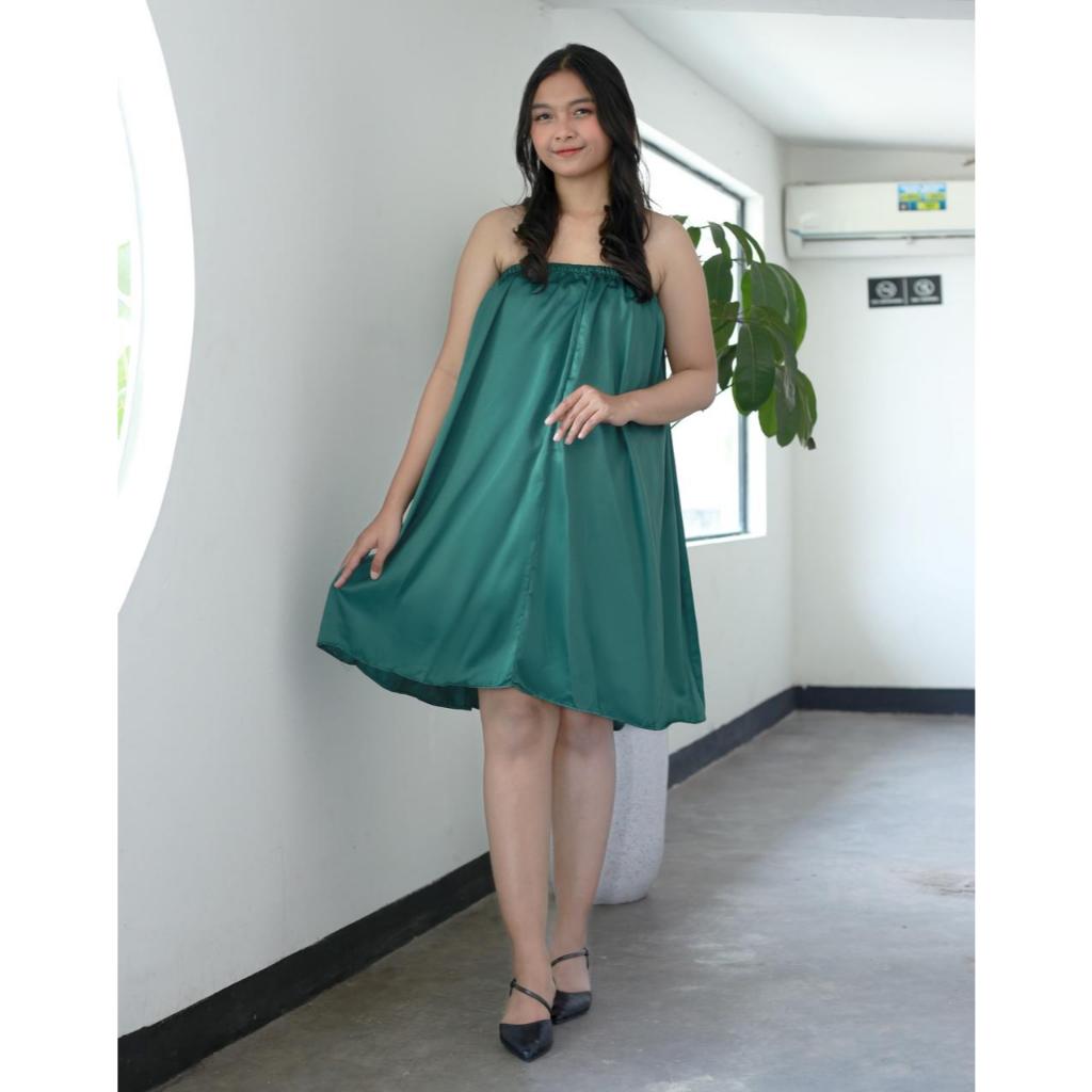 Obral Kemben Spa Katun Lembut Nyaman Warna ( Hijau) | Kemben Spa PENDEK SATIN VELVET Facial Lulur Ra