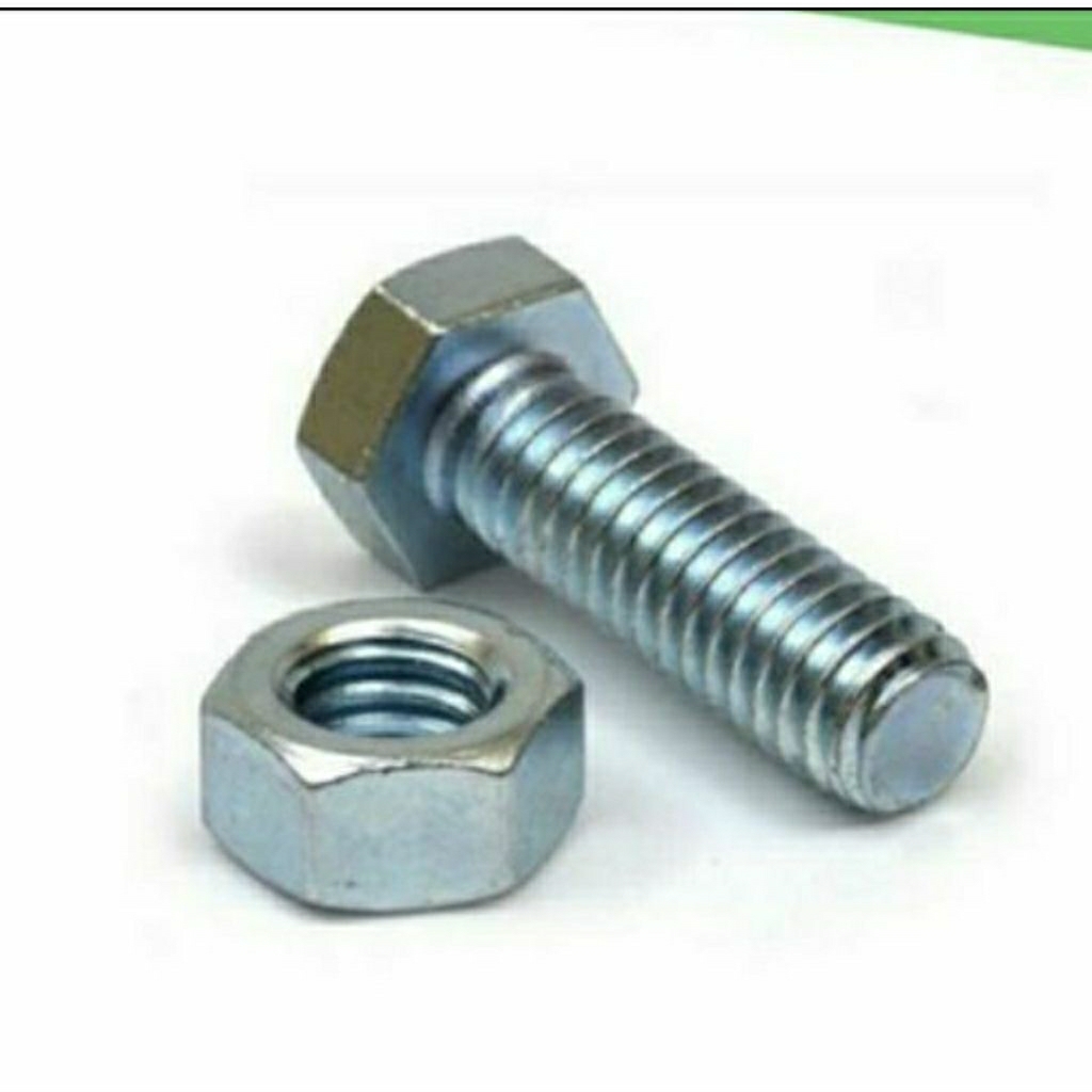 Baut Hex M12x25 Baut Mur putih (Kunci 19)