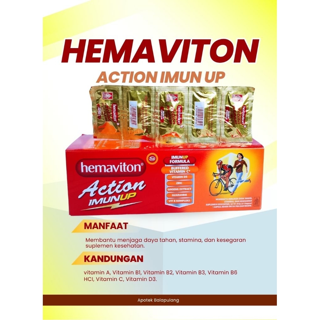 

Hemaviton Action Imunup 1strip @5kapsul perpcs