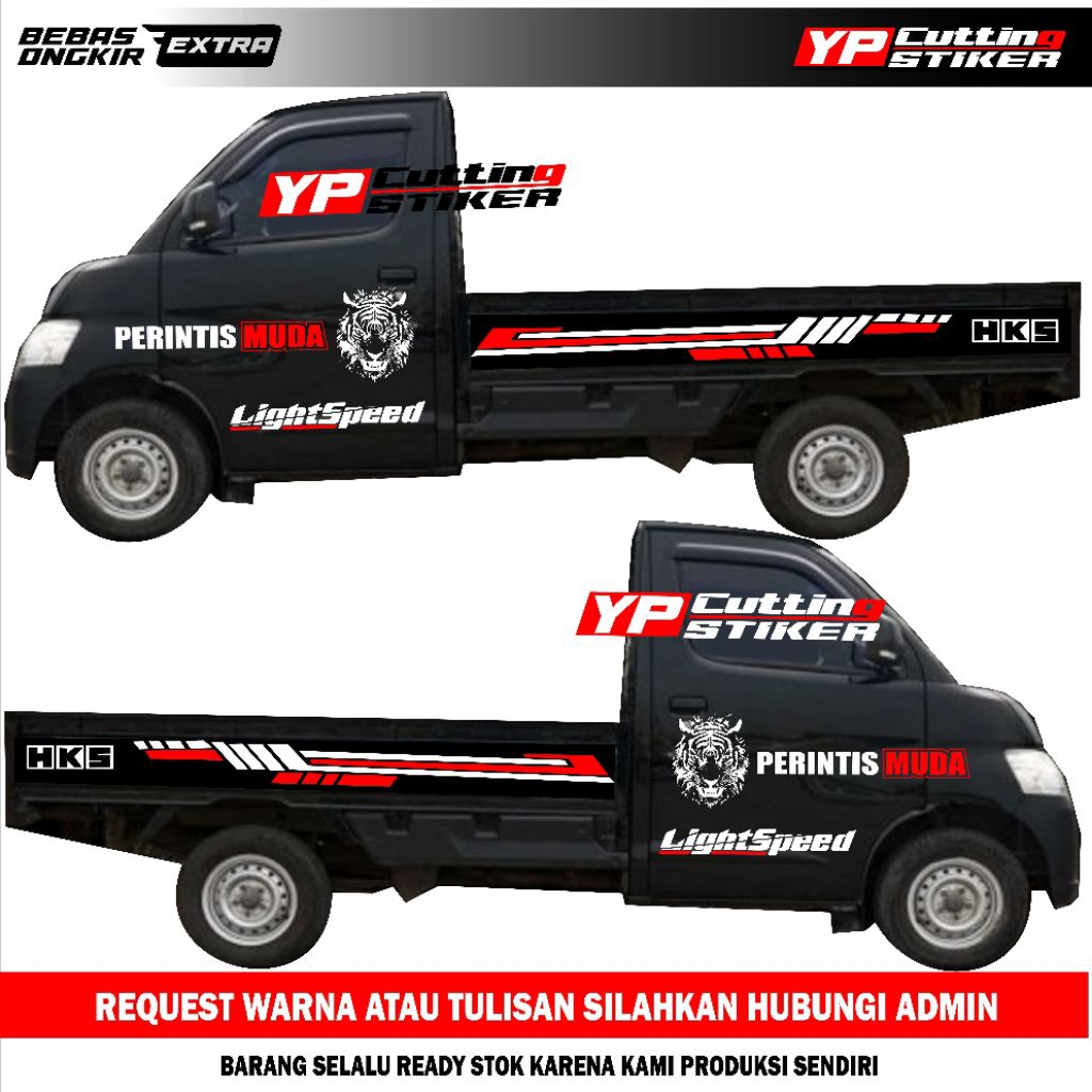 Sticker mobil pickup grandmax carry L300 macan sticker list terlaris mobil pickup grandmax stiker mo