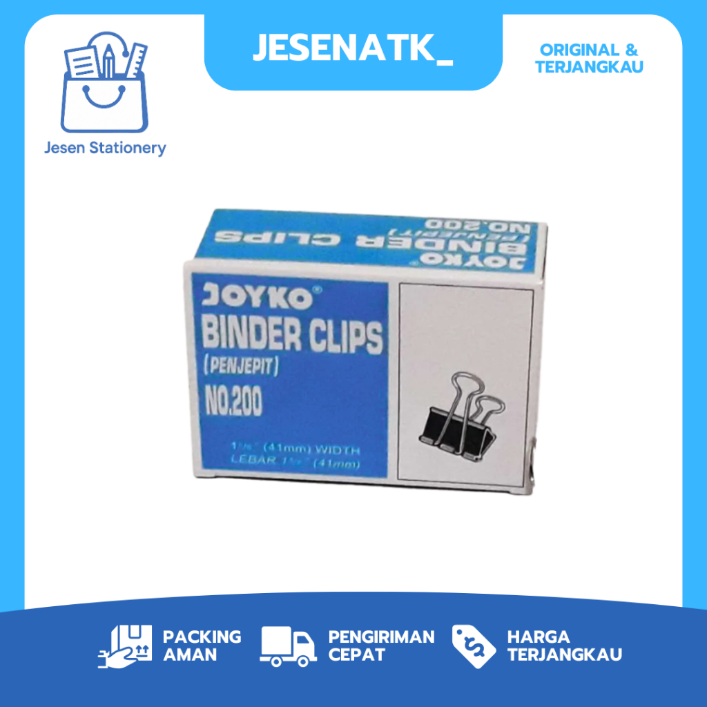 

Binder Clip Joyko No. 200: Penjepit Kertas Jumbo Super Kuat, Rapikan Dokumen Tebal!