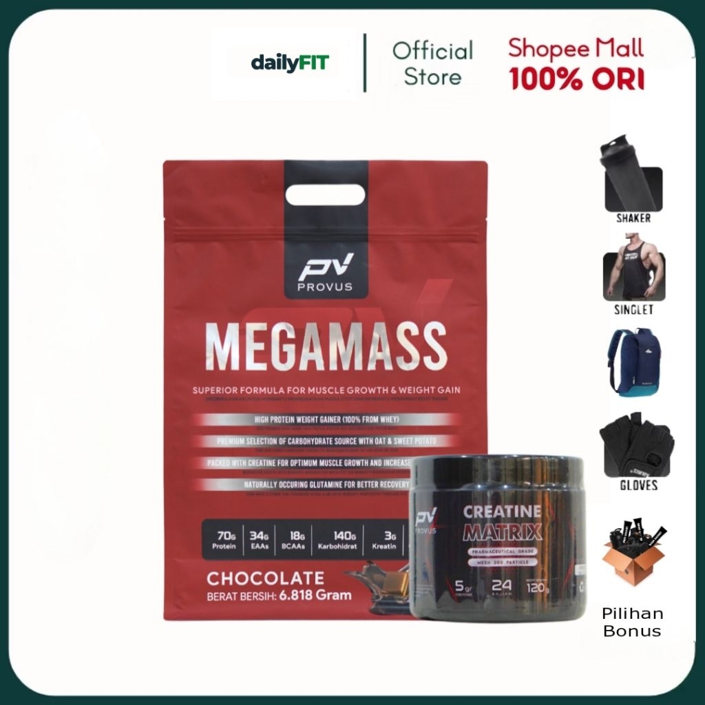 Provus Mega Mass15  Lbs  - WeightGainer Bulking