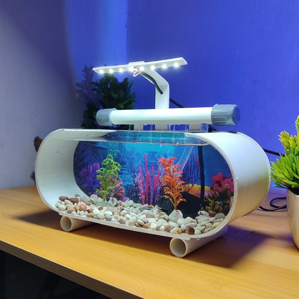 PROMO TERMURAH aquarium fullset estetik, akuarium fullset aquarium ikan cupang aquarium mini