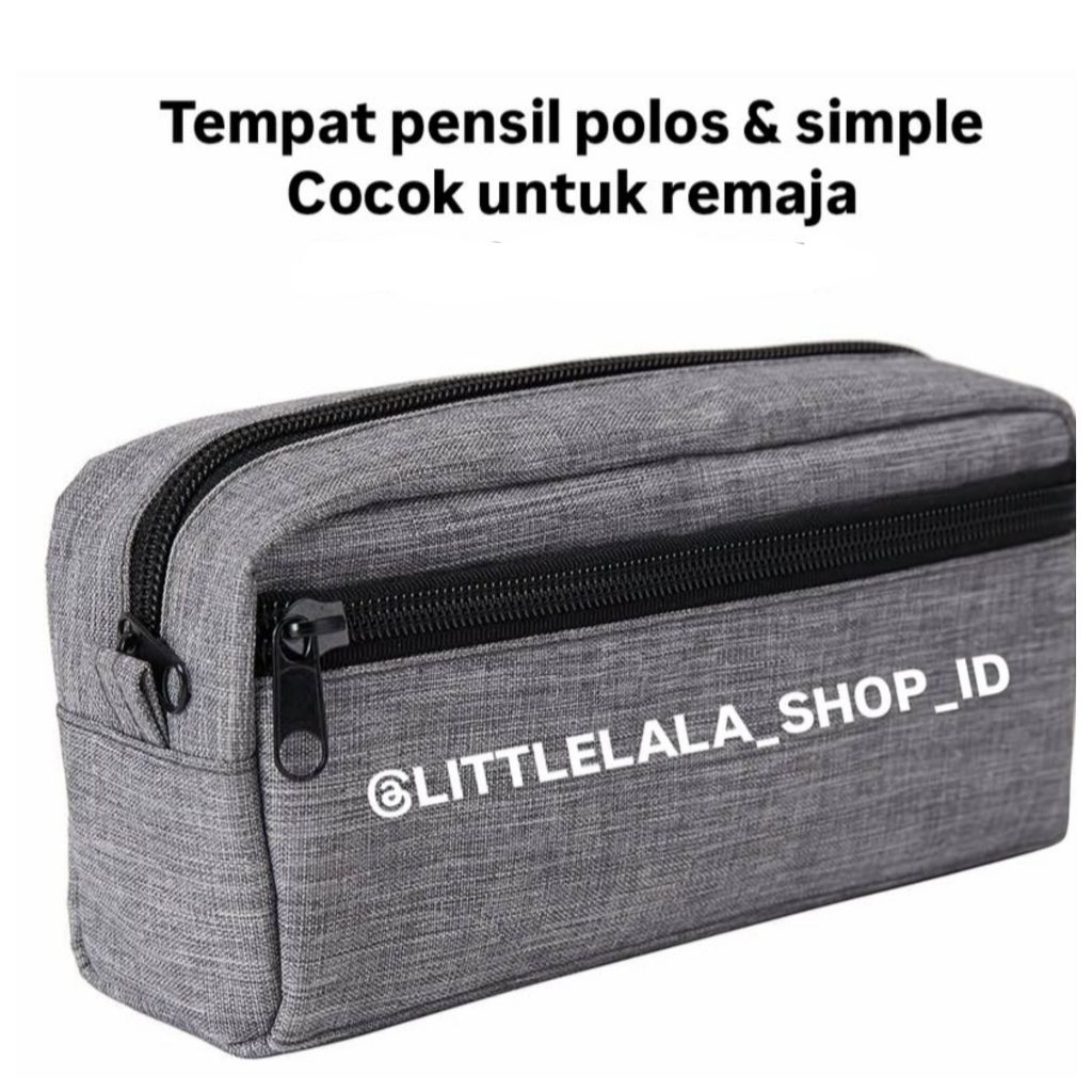 

Tempat Pensil Remaja Abu Polos/Grey Pencil Pouch/pencil case unisex for teenager
