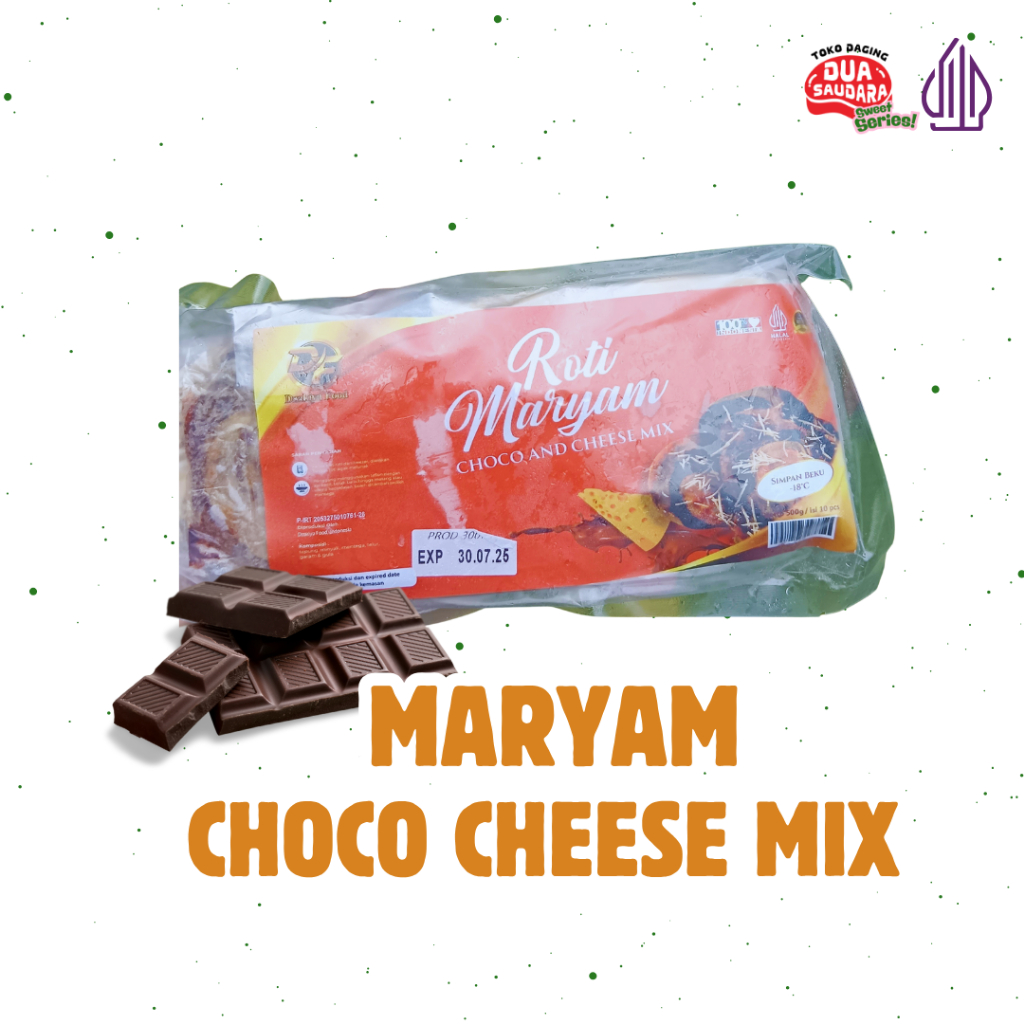 

Roti Maryam Dzakiya Rasa Choco Cheese Mix isi 10 pcs