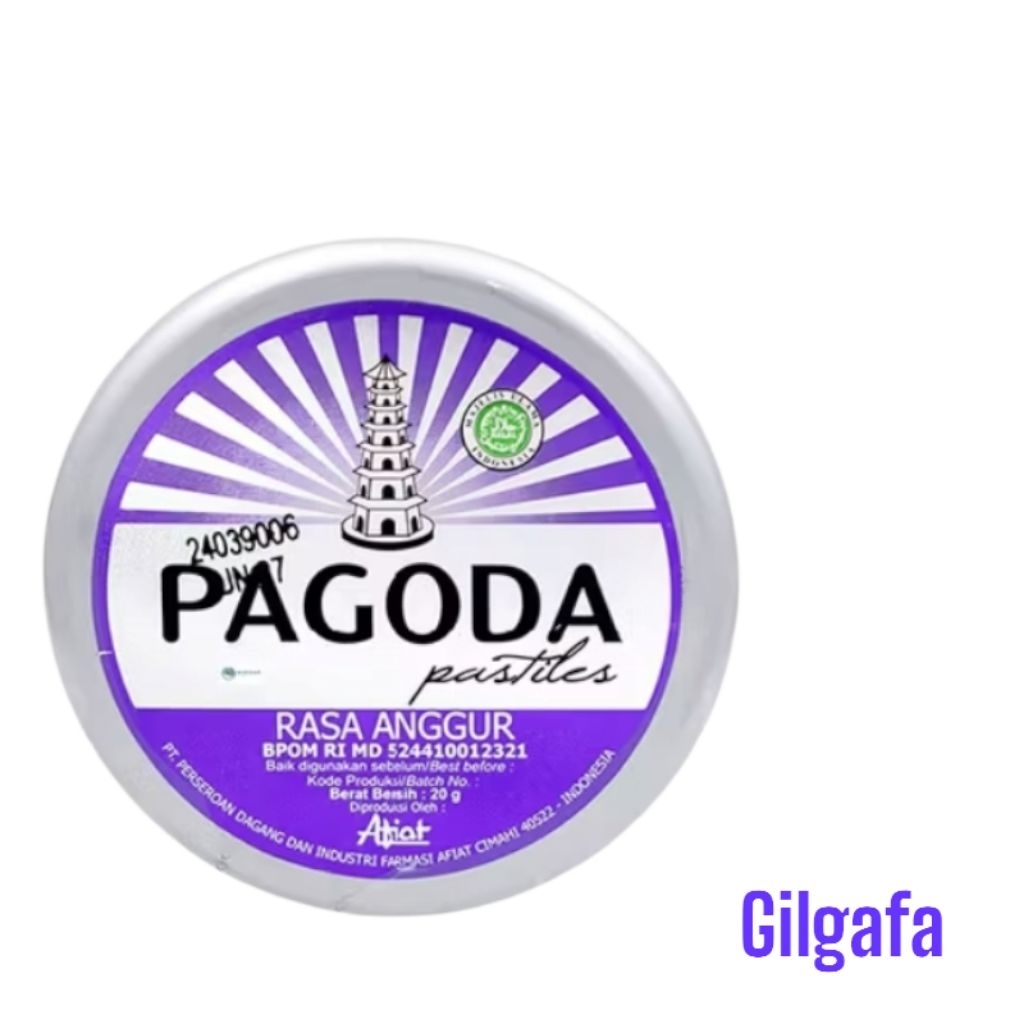 

Pagoda pastiles anggur 20gr