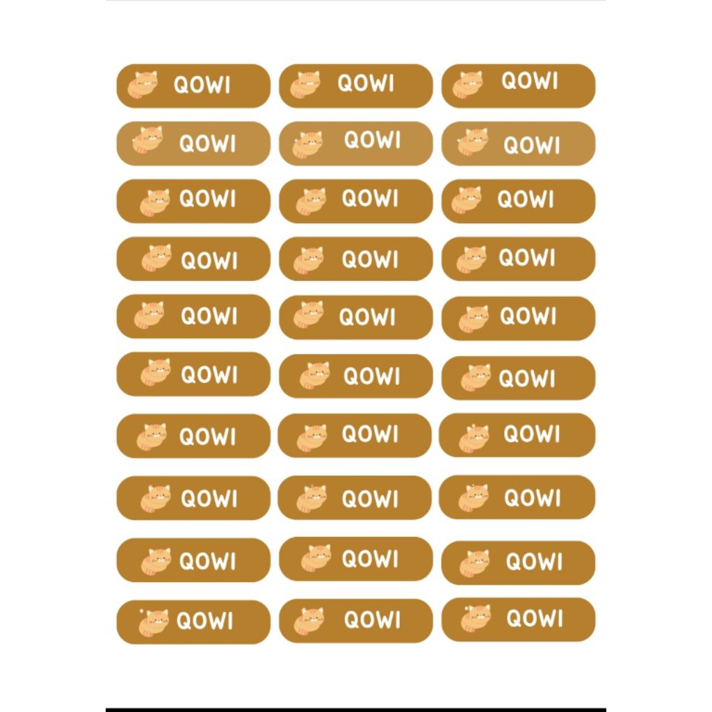 

Stiker Nama isi 60 (stiker nama untuk alat sekolah)