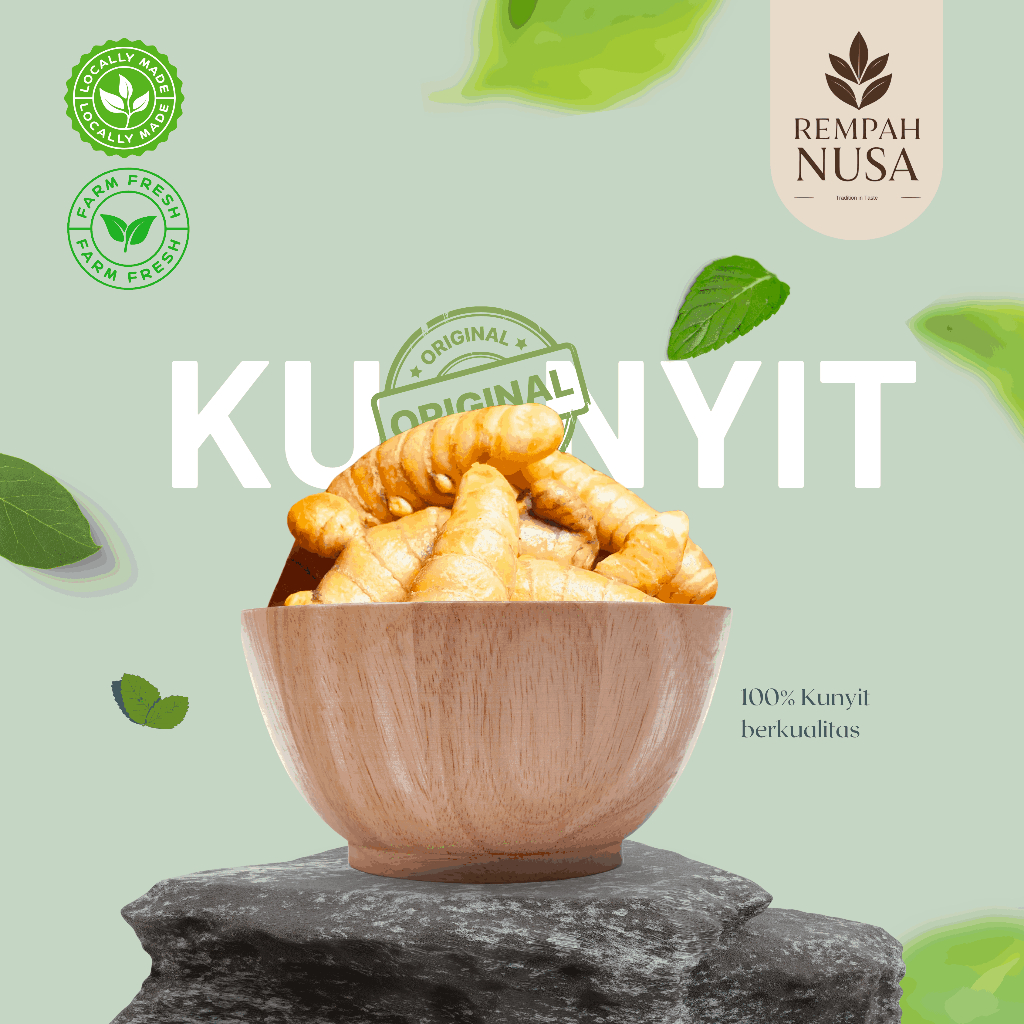 

Kunyit Segar Asli Rempah Nusa | 250/ 500gr/1kg | Wangi Kuat & Keringan Cepat | Bisa Grosir
