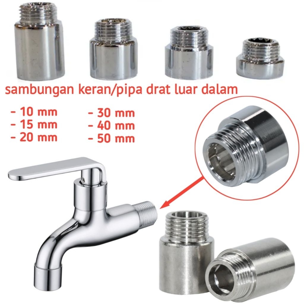 Shock Drat Luar Dalam 1/2 Inch Sambungan Pipa Drat Luar Dalam