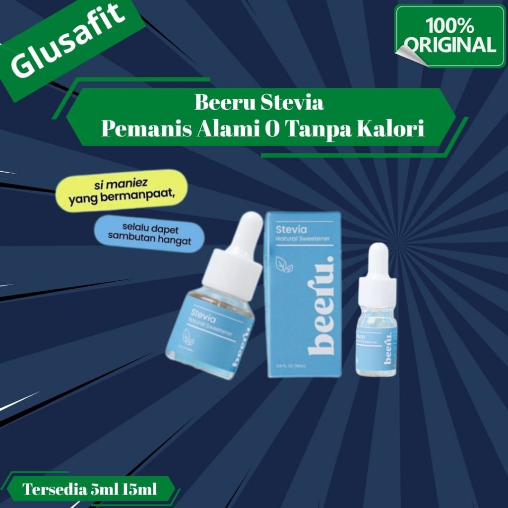 

Beeru Stevia Natural Sweetener 15ml 5ml Beeru Gula Pemanis Alami 0 Tanpa Kalori