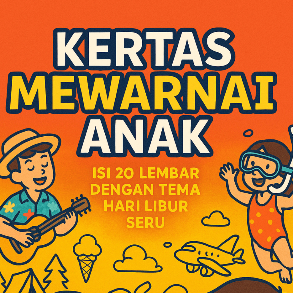 

Kertas Mewarnai Anak Tema Hari Libur Seru - Rp500 per Lembar Minimal 10 Lembar
