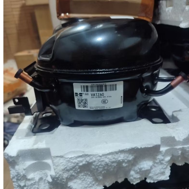 Kompresor kulkas 2 pintu Aqua inverter vatz60 1/6pk Asli Original