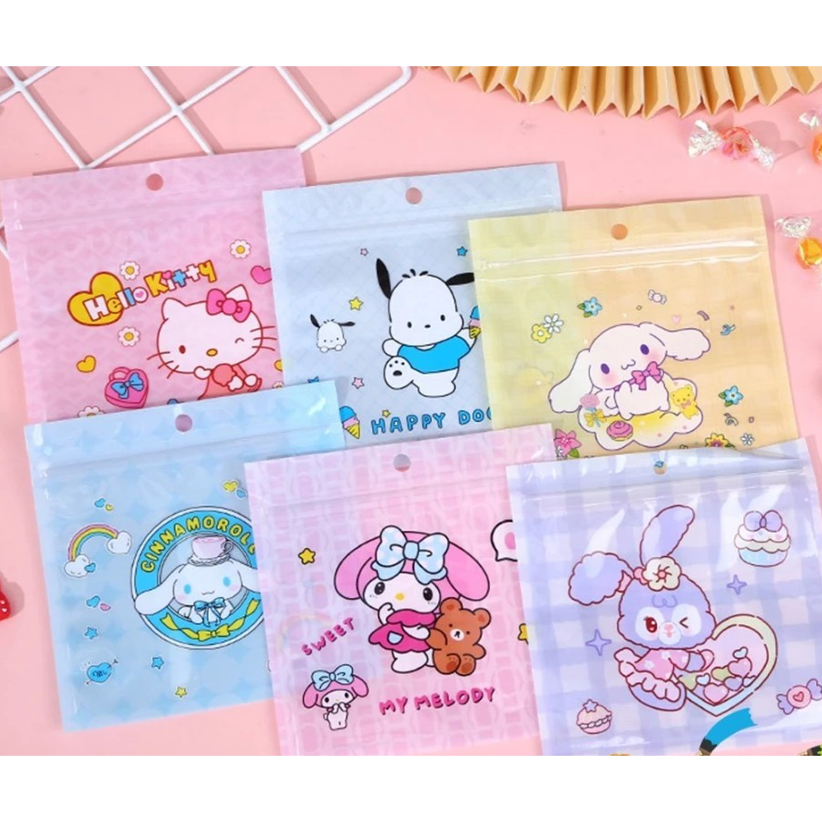 

[PGATK]Plastik Ziplok Plastik Kemasan Permen Kue Serbaguna Plastik Kemasan Mini 13.5cm.