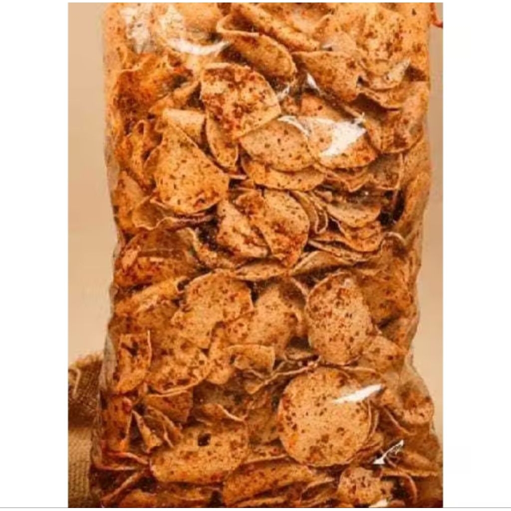 

basreng keripik/basreng bulat/basreng koin daun jeruk pedas melimpah