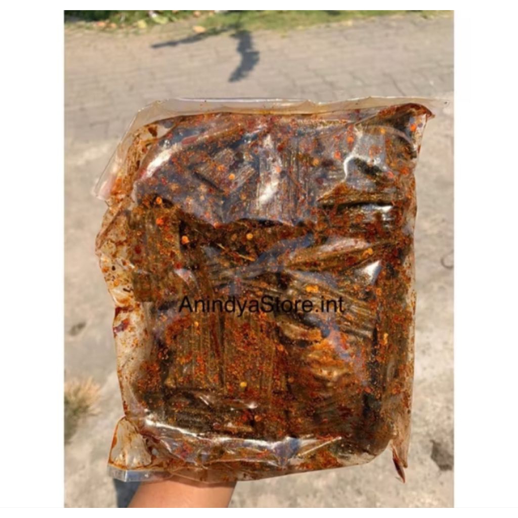 

kerupuk jengkol Bantet Ekstra pedas daun jeruk bumbu melimpah