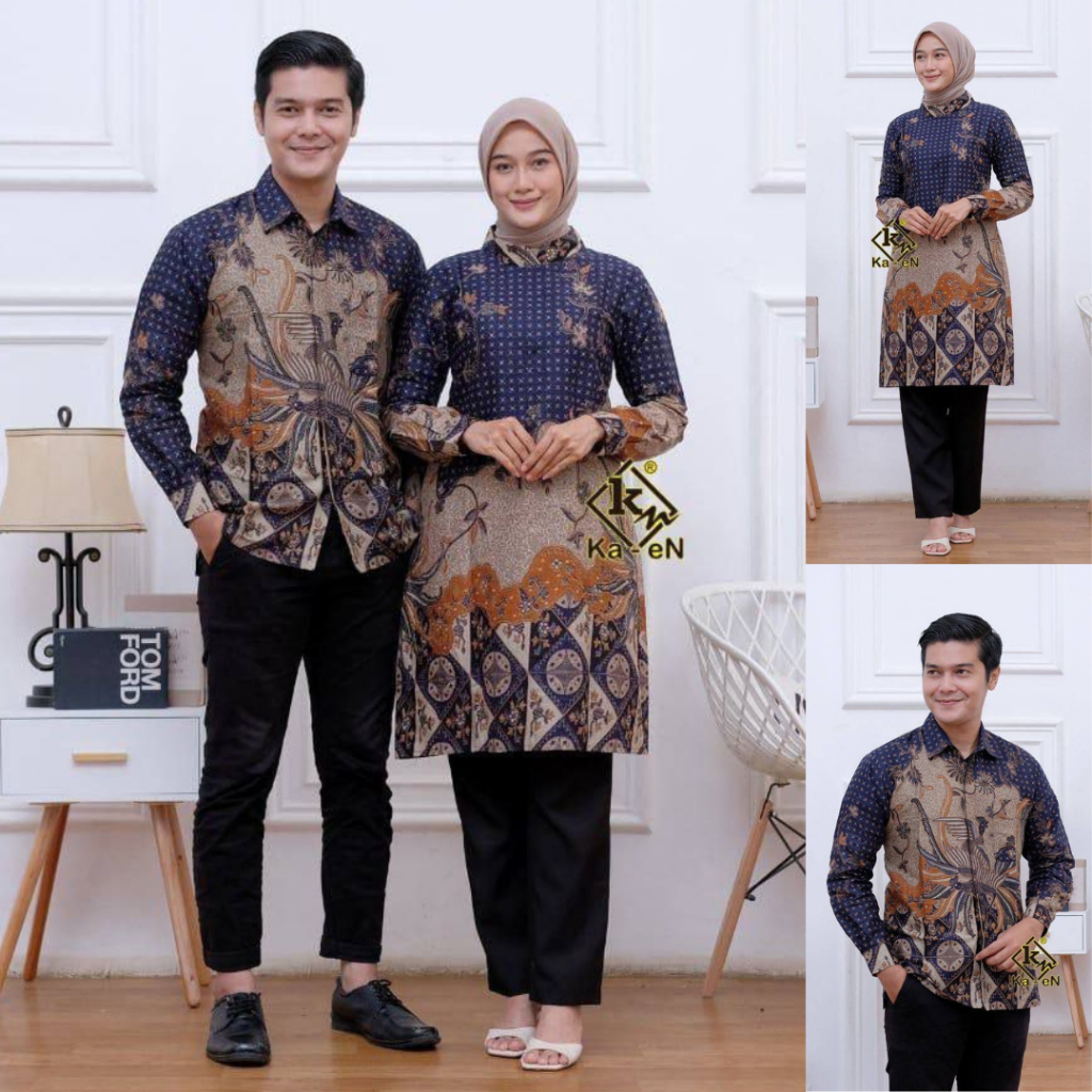 Batik Couple Modern Tunik Batik Wanita Atasan Batik Kerja Kantor Wanita / Batik Couple Modern