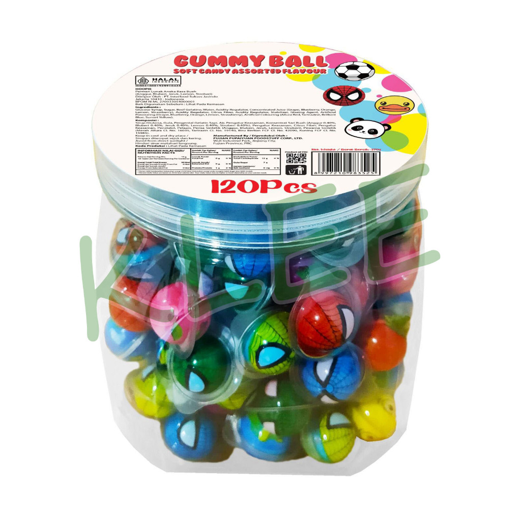 

Hoopie Permen Gummy Ball Soft Candy Assorted Flavour - Soft Jelly Gummy Candy Viral 270g