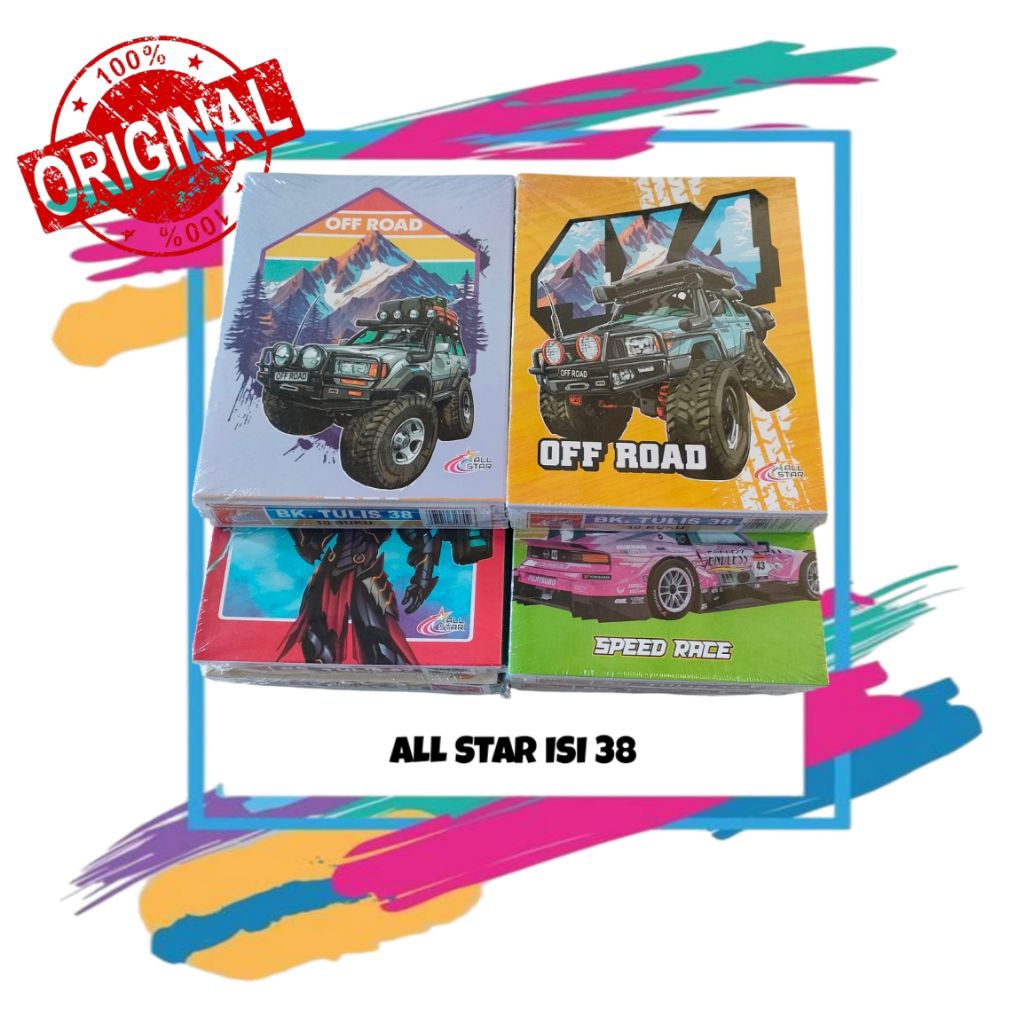 

Buku Tulis All Star 38 Lembar Per Pack 10 Pcs