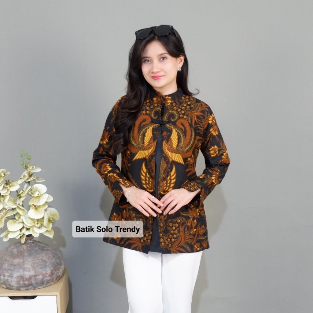 Batik Solo Trendy - Blouse Sandra //atasan batik wanita //Baju kantoran //Baju Wanita Kekinian