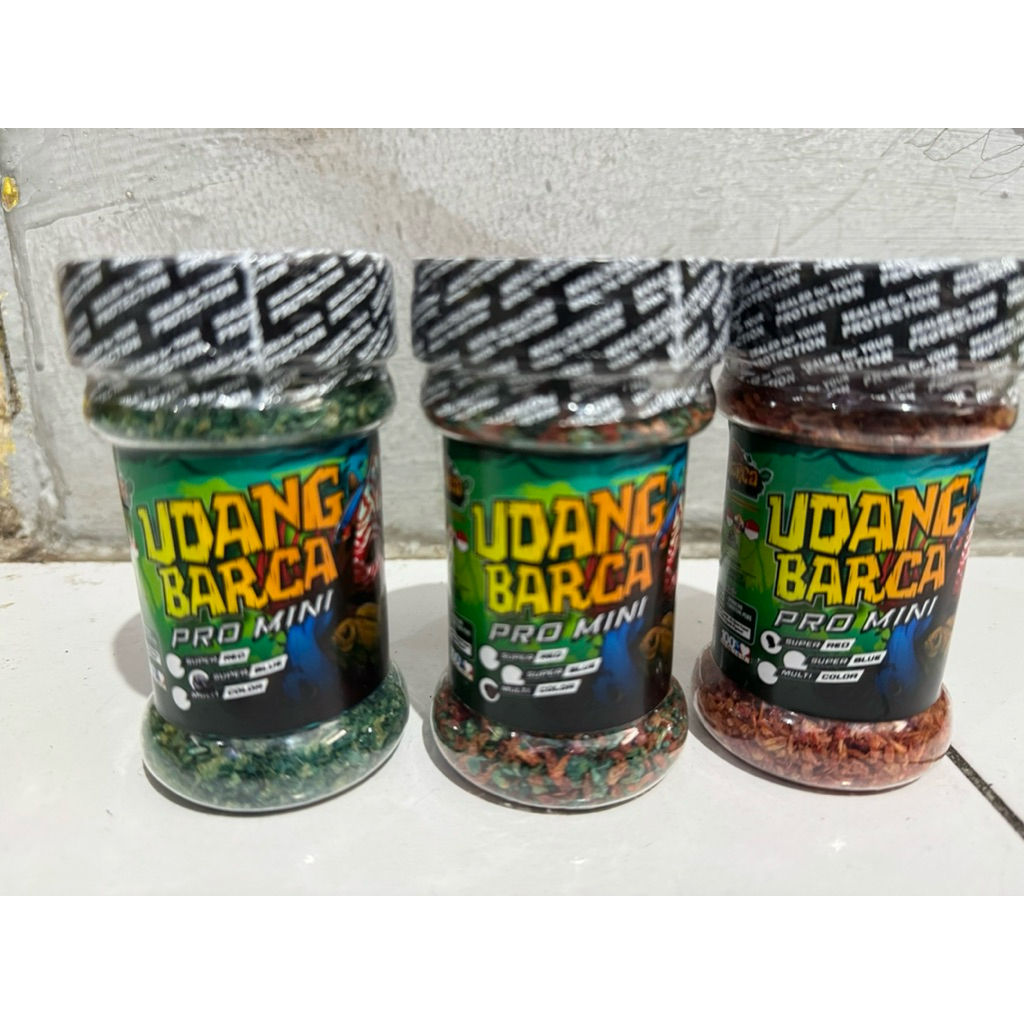 Udang Barca Pro mini super red yellow,Udang Barca pro super blue