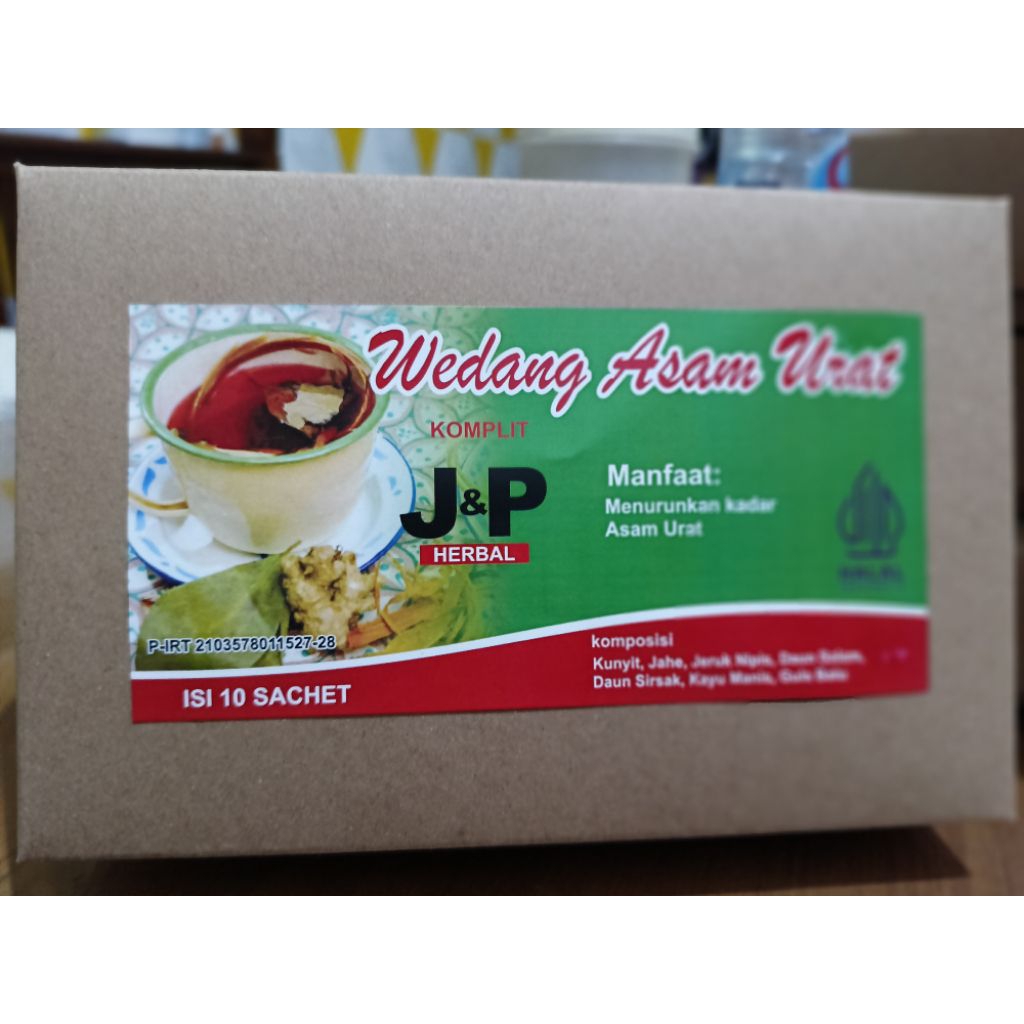 

wedang asam urat J&P herbal premium isi 10 bungkus tinggal seduh