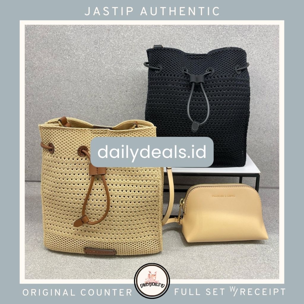 #2-10782580 Ida Knitted - Jast[p] CK ORIGINAL COUNTER BUCKET BAG TAS STORE AUTHENTIC ASLI MALL STRUK