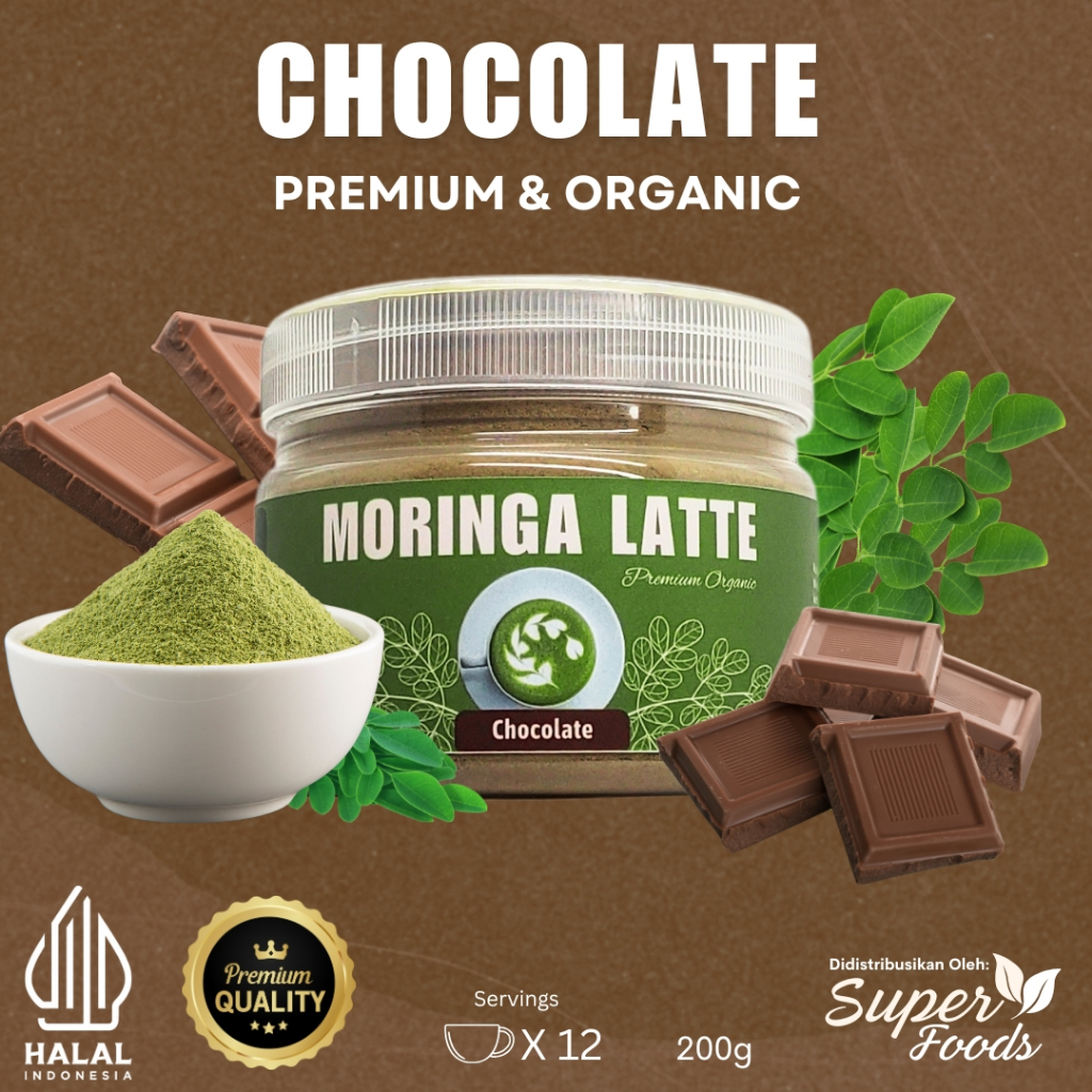 

Moringa Latte Superfoods [CHOCOLATE] 200gram (organik)(kelor)(PREMIUM)