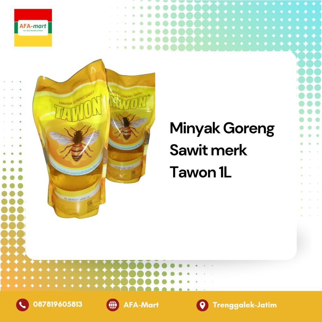 

Minyak Kelapa Sawit merk Tawon kemasan 1L