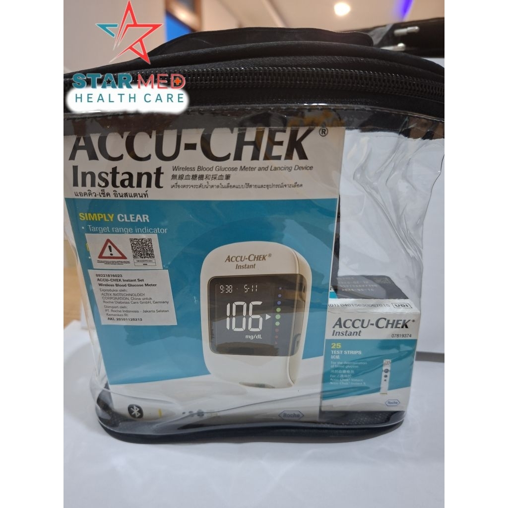 Alat Cek Gula Darah Accu Chek Instant FREE Stik 25pcs /Alat Gula Darah Accucheck Accu Check Instant 