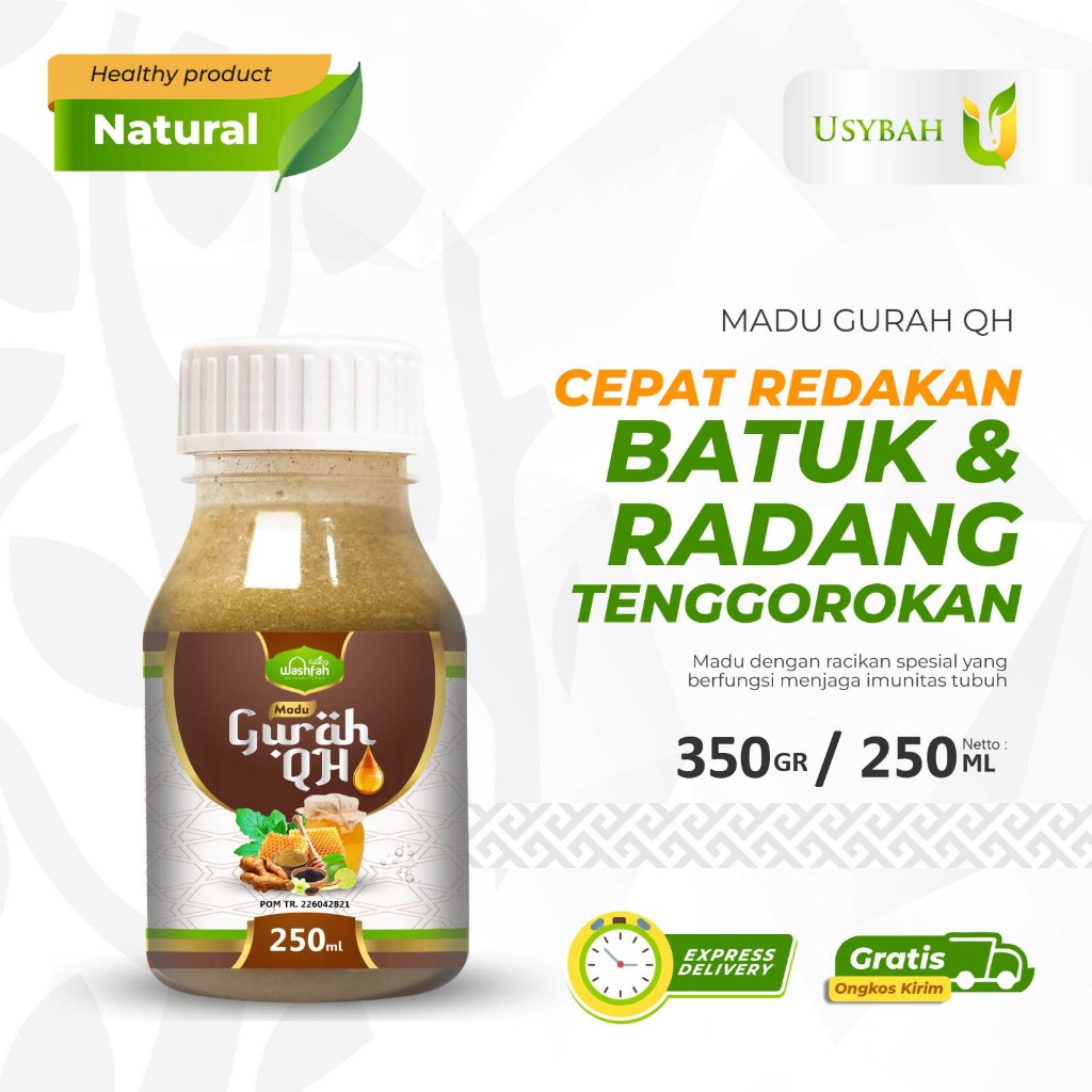 

Madu Gurah QH Qusthul Hindi - Redakan Batuk FLU Radang & Legakan Nafas - Madu Gurah BPOM TR 226042821