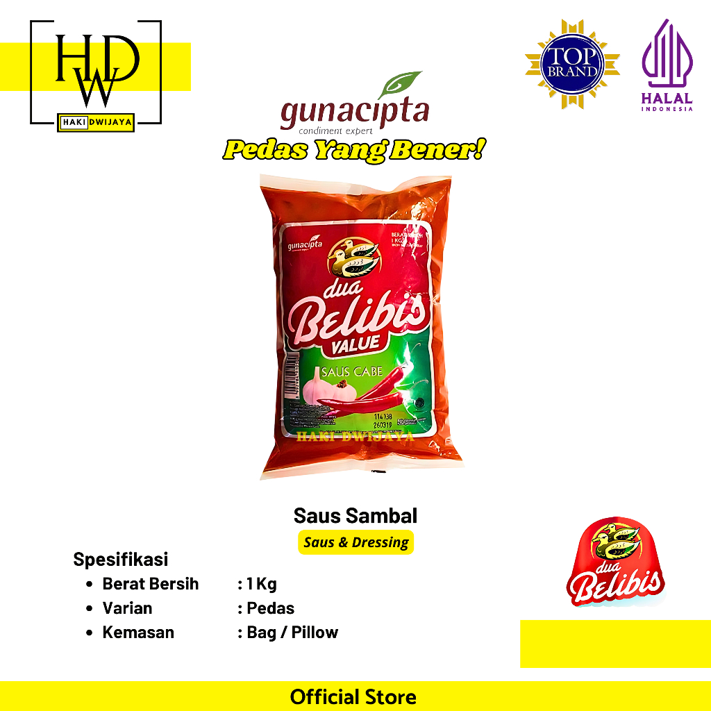 

[1kg] Dua Belibis Value Saus Cabe Kemasan Pillow Pack