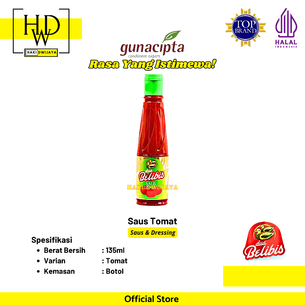 

[135ml] Dua Belibis Saus Tomat Kemasan Botol
