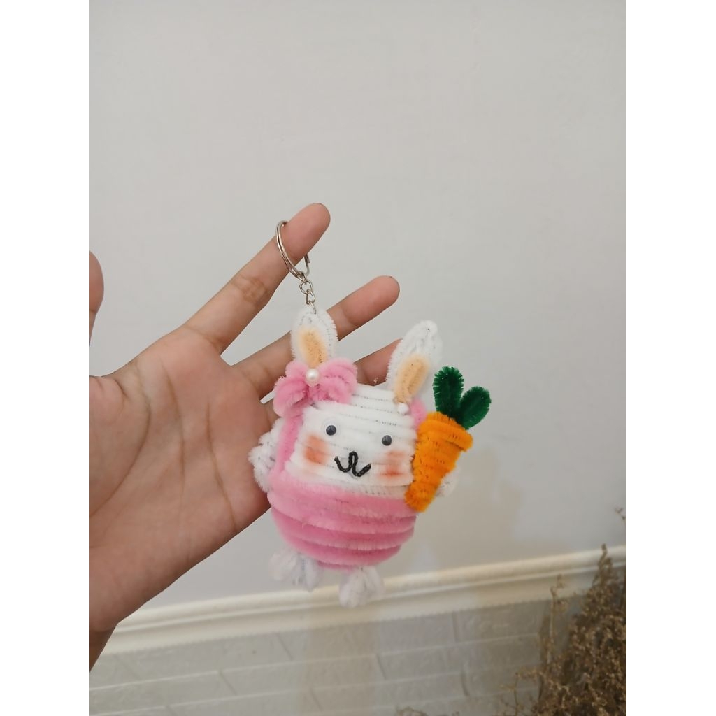 gantungan kunci/gantungan kunci kawat bulu/gantungan kunci boneka/gantungan lucu/gantungan boneka ga
