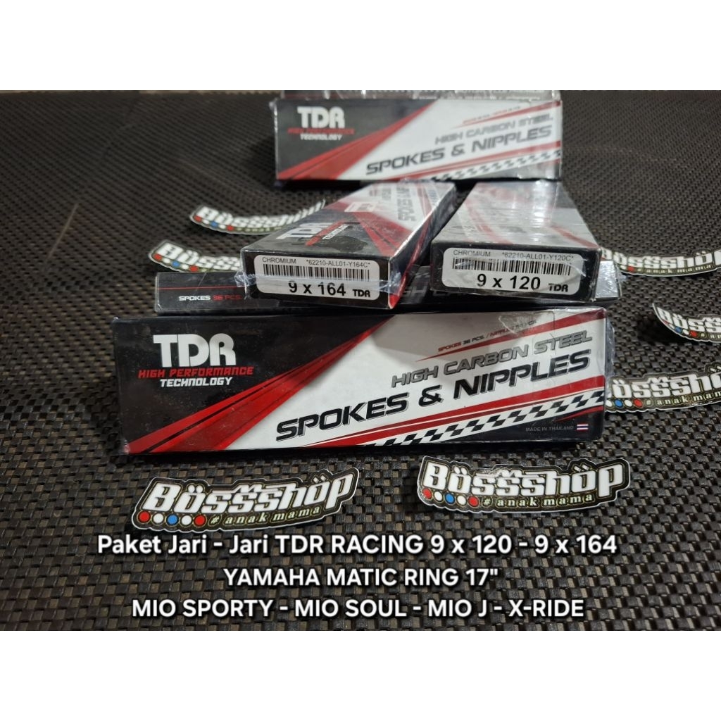 Paket Jari-Jari MIO RING 17 / Jari-Jari TDR 9x120 / 9x164 Ruji Velg 17 Mio/Fino/x-ride