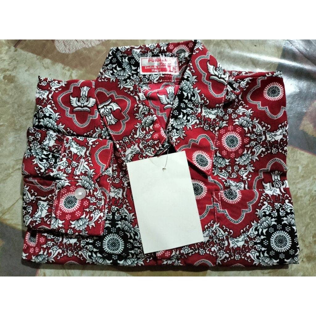 BAJU BATIK MERAH NASIONAL/SERAGAM BATIK SDN / BAJU BATIK SD